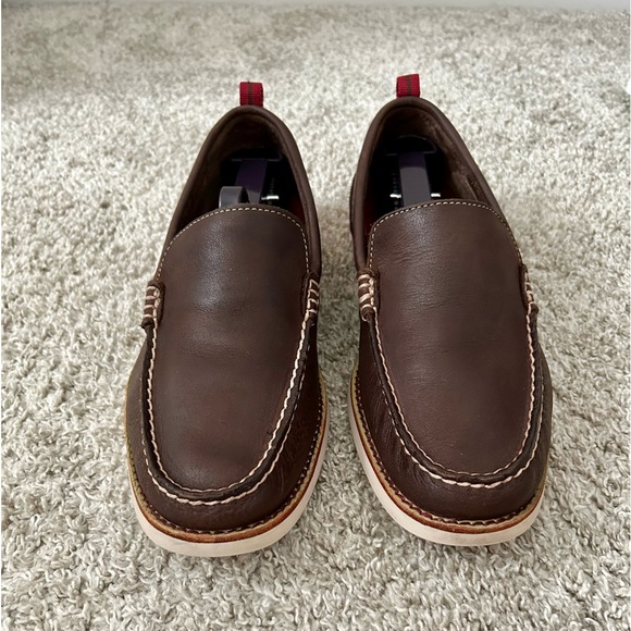 Sperry Top-Sider Men’s Seaside Venetian Slip-on Leather Boat Shoes 8M Brown/Red - Picture 6 of 8